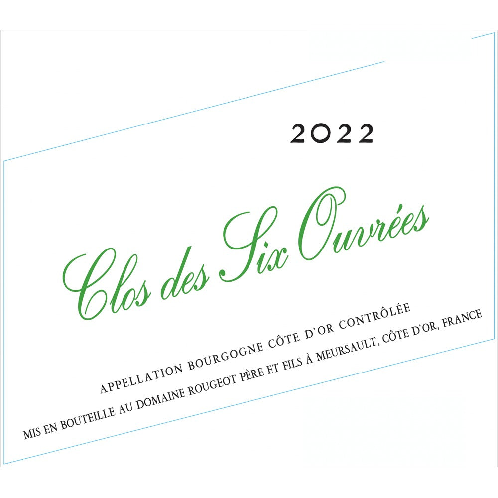 Domaine Rougeot Bourgogne Côte d'Or Chardonnay 'Clos des 6 Ouvrées' 2023
