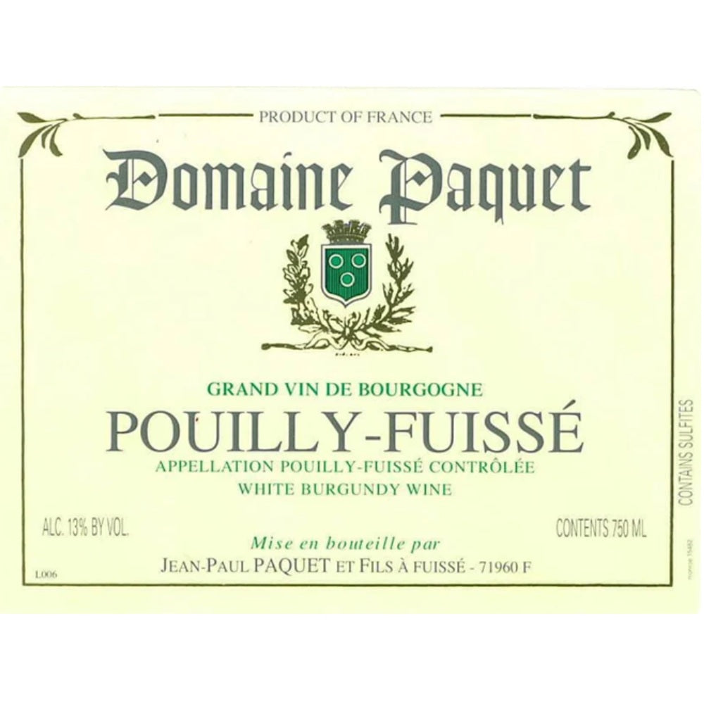Jean-Paul Paquet Pouilly-Fuisse 2024